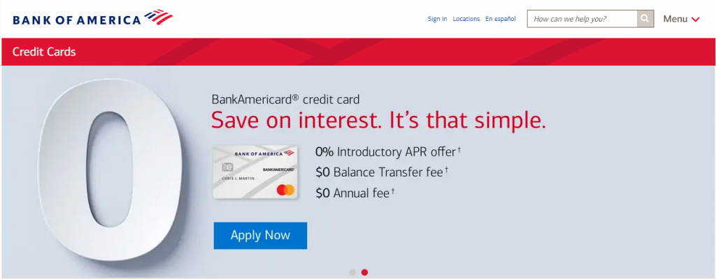 Apply for a Credit Card Online at Bank of America