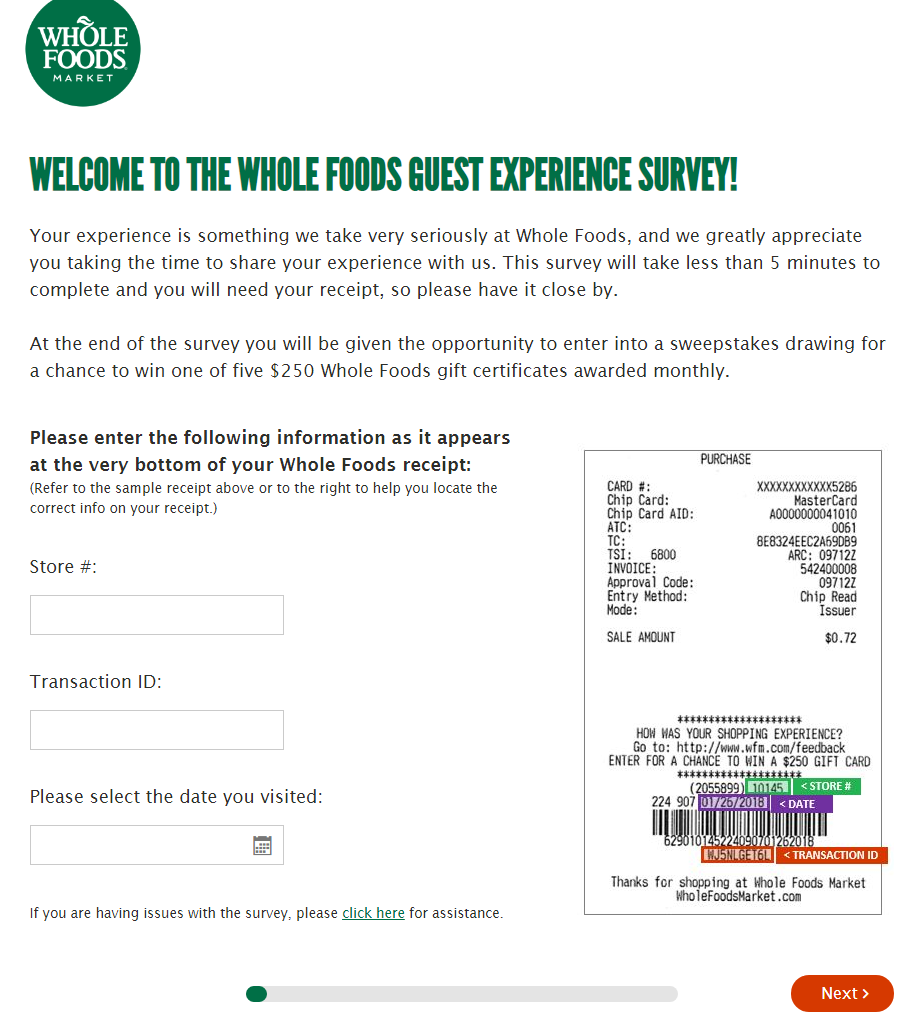 Participate in Whole Food Survey and Get Chance to Win $200