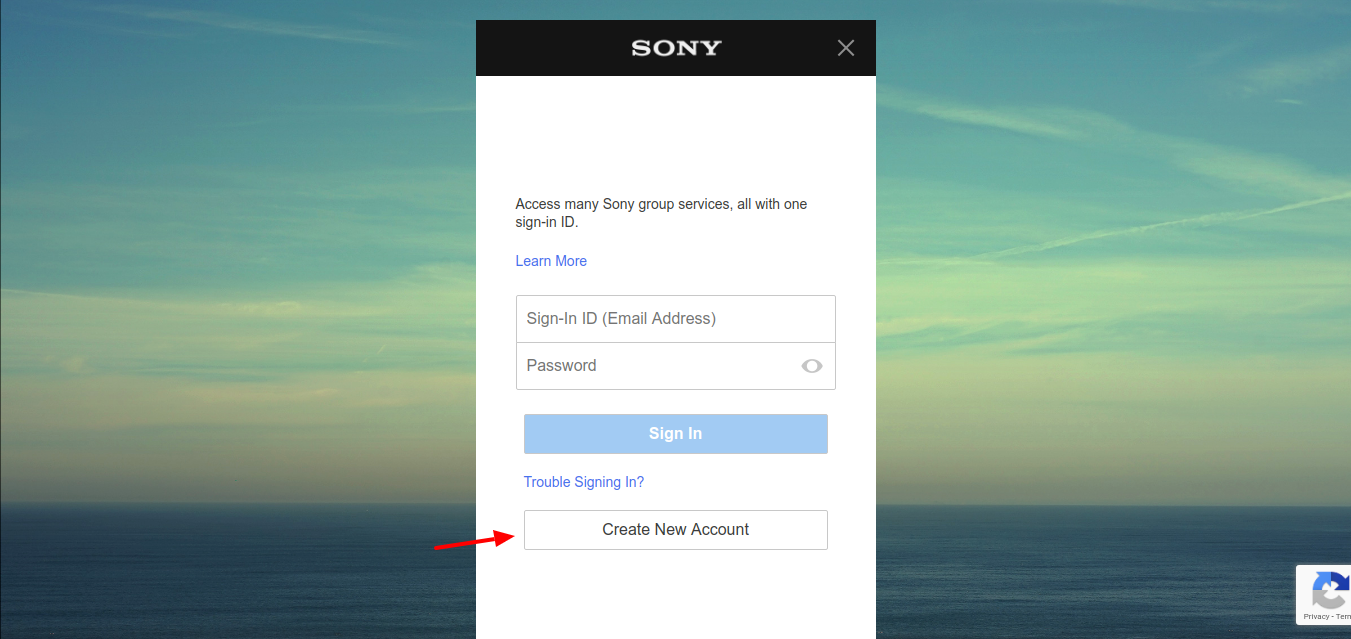 Sony-Entertainment-Create account