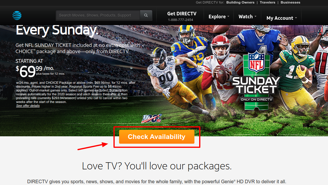 DIRECTV Check Availability