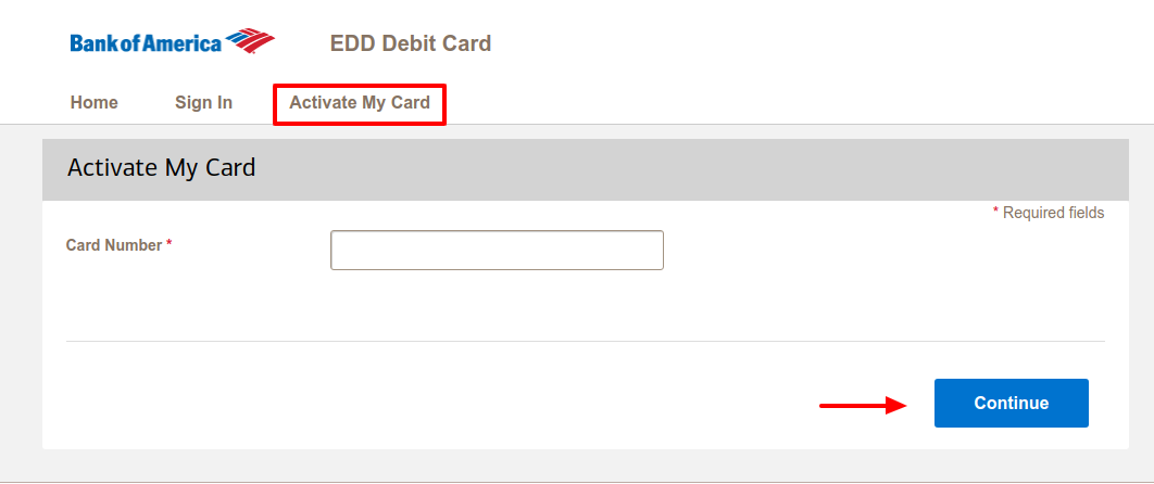 EDD Debit Card - Activate My Card