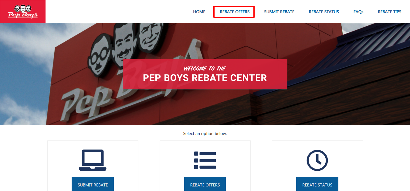 Pepboys Rebate Center