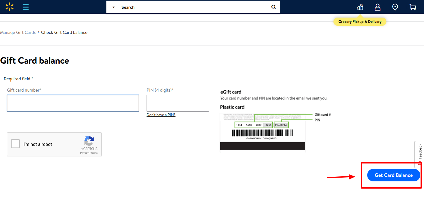 Walmart Gift Card Balance Check