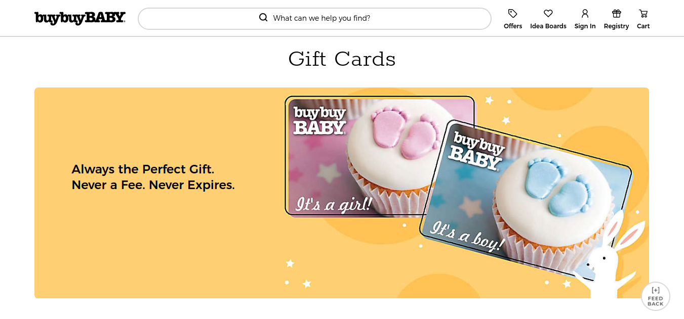 buybuy BABY Gift Card Logo