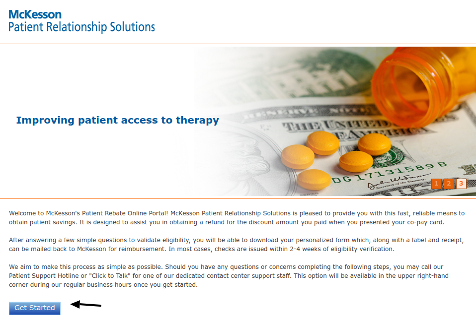 Www patientrebateonline Access For MacKessons Paitent Rebate 