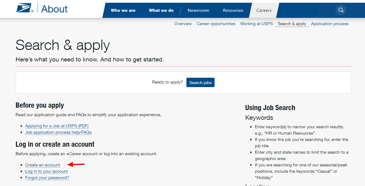 Search and Apply usps