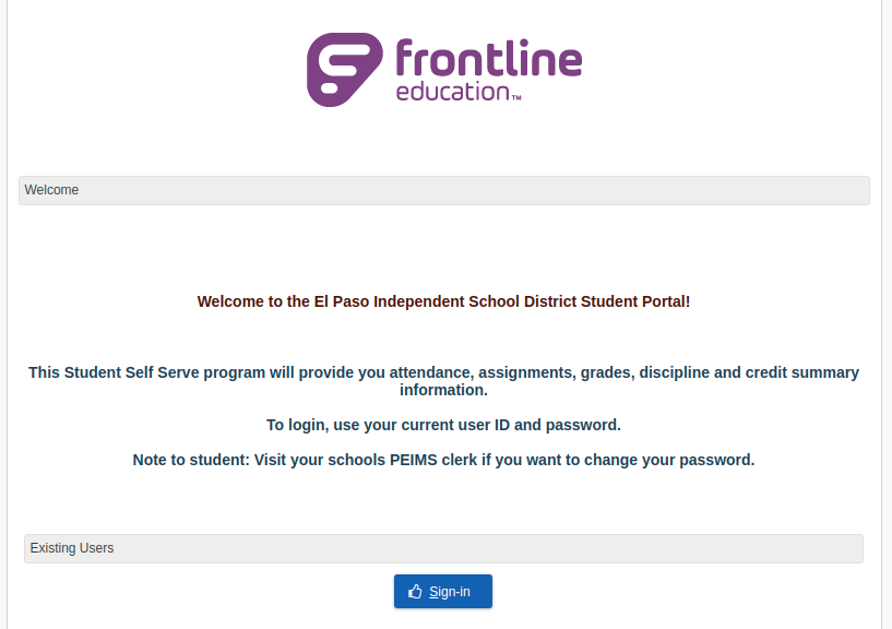 El Paso Student Login