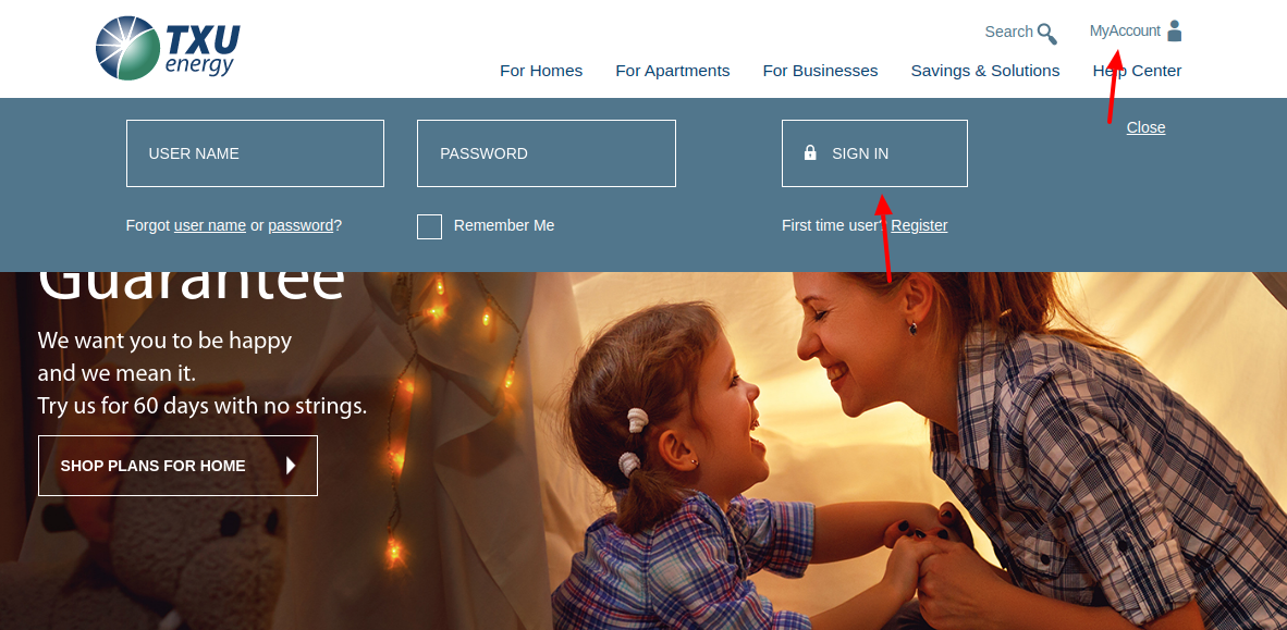 TXU Energy Login