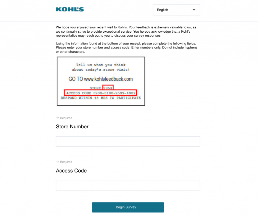Kohls Survey